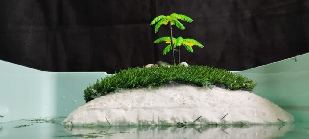 DIY turtle basking area for pond step 11 part 2