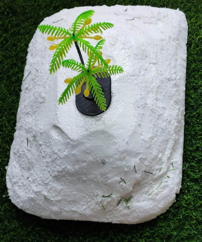 DIY turtle basking area for pond step 6