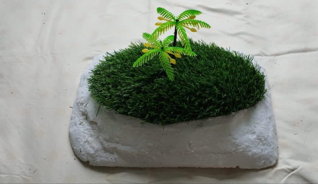 DIY turtle basking area for pond step 8 part 2