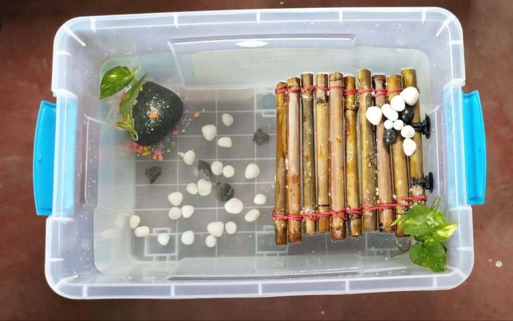 floating basking platform step 6