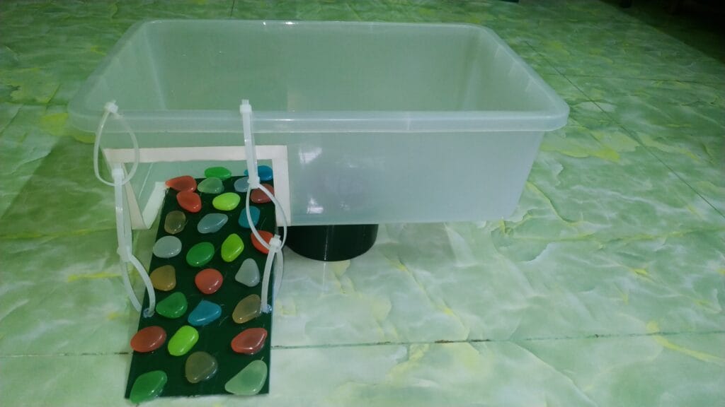 diy above tank turtle basking area step 7