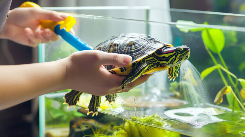 easy steps to clean turtle tank